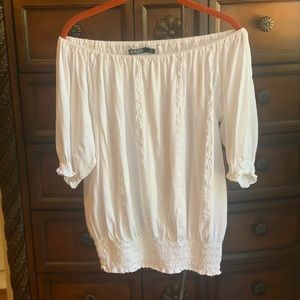 Ralph Lauren white off the shoulder peasan…
